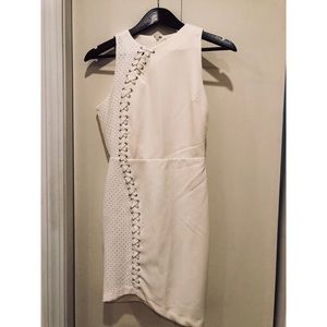 Adelyn Rae white asymmetrical dress